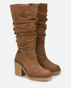 Femmes Yokono Bottes*Botte A Talon Gela-002 Marron