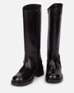 Femmes Yokono Bottes*Botte Plate Spa-004 Noir