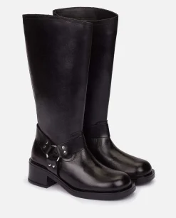 Femmes Yokono Bottes*Botte Plate Spa-004 Noir