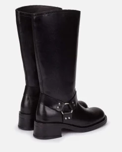 Femmes Yokono Bottes*Botte Plate Spa-004 Noir