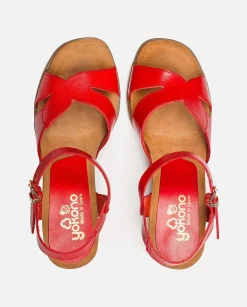 Femmes Yokono Sandales À Talon*Sandale A Talon Haut Zahara-013 Rouge
