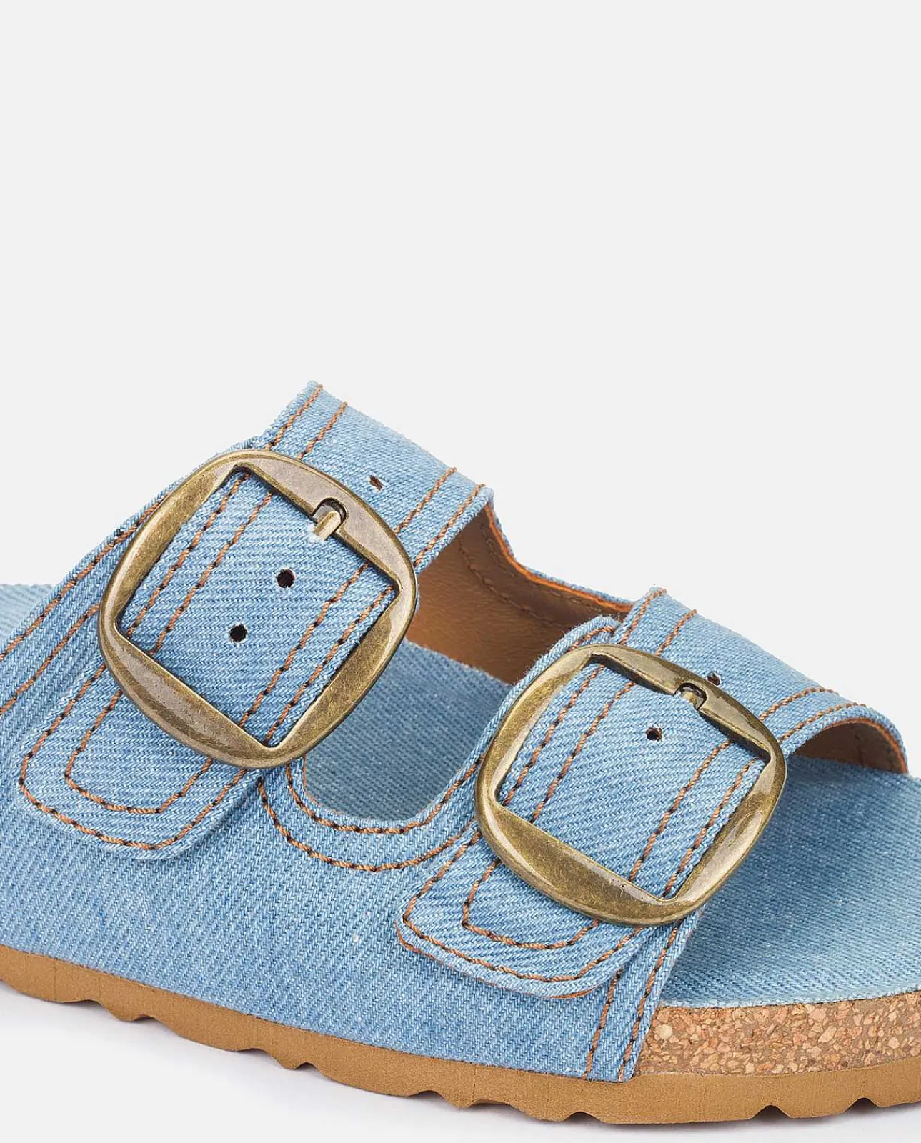 Femmes Yokono Sandales Plates*Sandale Plate Jerba-095-01 Bleu