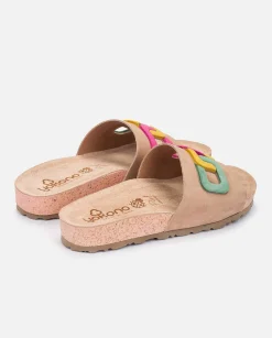 Femmes Yokono Sandales Plates*Sandale Plate Jerba-123 Rose