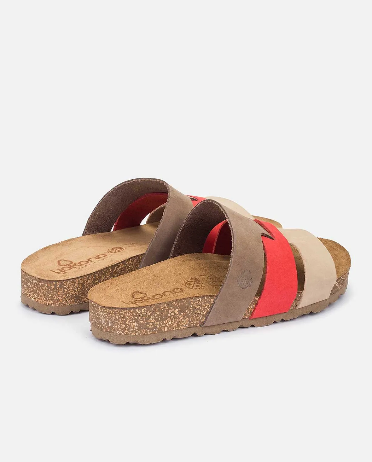 Femmes Yokono Sandales Plates*Sandale Plate Jerba-116 Rouge